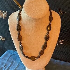 Elegant vintage Rare Bronzite crystal necklace